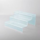 Подставка лесенка из оргстекла трехуровневая 300x280 мм, ступеньки 50x90 мм, PL-3050090-300T3