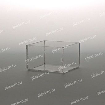 Короб из оргстекла с одной ячейкой 12х8х8 см, настольный, KN-1120-080-080