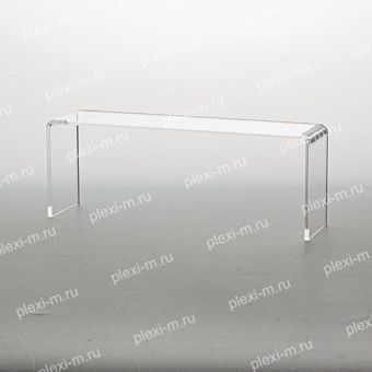Подставка подиум из оргстекла П-образная 20х7х10 см, толщина 4 мм, PP-200070-100T4