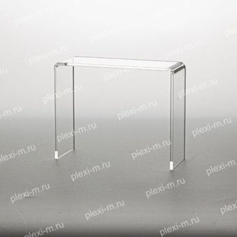 Подставка подиум из оргстекла П-образная 25х7х15 см, толщина 4 мм, PP-250070-150T4