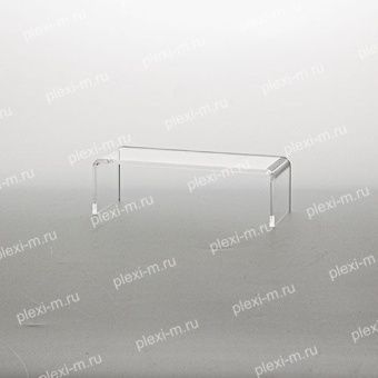 Подставка подиум из оргстекла П-образная 25х7х5 см, толщина 4 мм, PP-250070-050T4