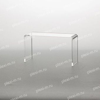 Подставка подиум из оргстекла П-образная 25х7х10 см, толщина 4 мм, PP-250070-100T4