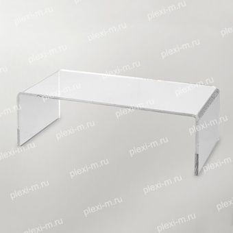Подставка подиум из оргстекла П-образная 25х7х10 см, толщина 5 мм, PP-250070-100T5